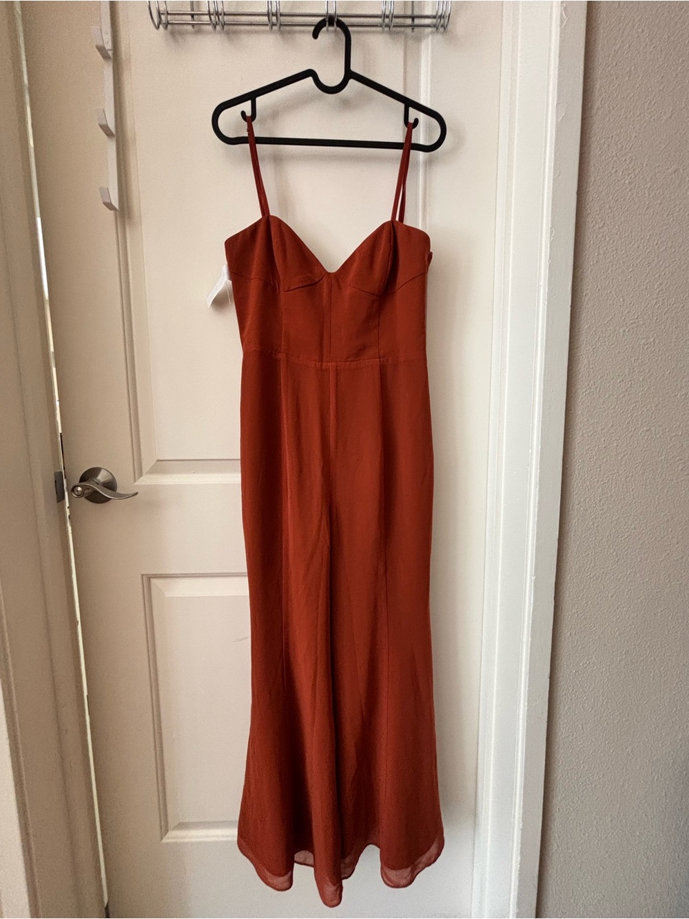Fame and Partners Terracotta Wide-Leg Jumpsuit